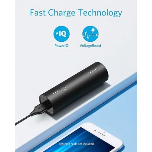 앤커 Anker PowerCore 5,000mAh Portable Charger, Ultra-Compact 5K External Battery with Fast-Charging Technology, Power Bank for iPhone 15/15 Plus/15 Pro/15 Pro Max, iPad, Samsung Galaxy and More