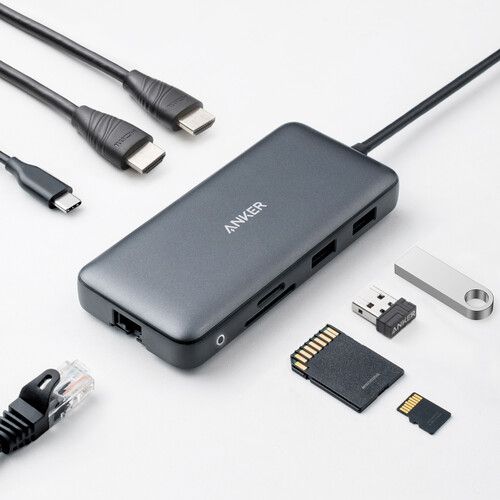 앤커 ANKER PowerExpand 8-in-1 USB-C PD Media Hub