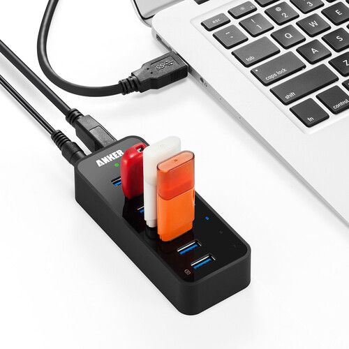앤커 ANKER 7-Port USB-A 3.0 Hub with Charging