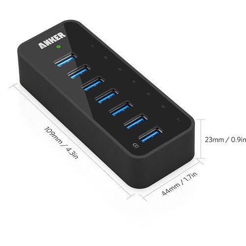 앤커 ANKER 7-Port USB-A 3.0 Hub with Charging