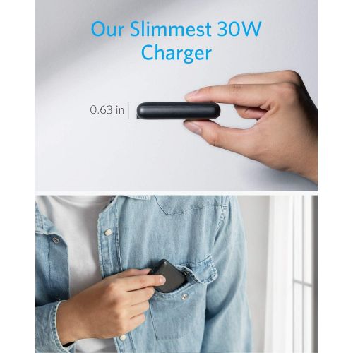 앤커 [아마존 핫딜]  [아마존핫딜]Anker 30W PIQ 3.0 & GaN Tech Power Delivery USB C Charger, PowerPort Atom III Slim (One Port) Compact Type-C Charger for USB-C Laptops, MacBook, iPad Pro, iPhone, Galaxy, Pixel and