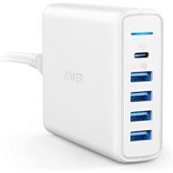 [아마존 핫딜]  [아마존핫딜]USB C Wall Charger, Anker Premium 60W 5-Port Desktop Charger with One 30W Power Delivery Port for MacBook Air 2018, iPad Pro 2018, S10, and 4 PowerIQ Ports for iPhone Xs/Max/XR/X/8