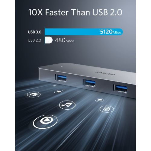 앤커 [아마존 핫딜]  [아마존핫딜]Anker USB C Hub, 7-in-1 USB C Adapter, with 4K USB C to HDMI, microSD/SD Card Reader, 3 USB 3.0 Ports, with 60W Power Delivery for MacBook Pro, ChromeBook, XPS, Galaxy S9/S8, and M