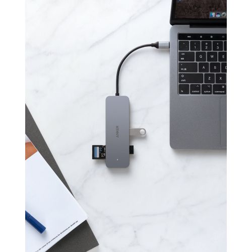 앤커 [아마존 핫딜]  [아마존핫딜]Anker USB C Hub, 7-in-1 USB C Adapter, with 4K USB C to HDMI, microSD/SD Card Reader, 3 USB 3.0 Ports, with 60W Power Delivery for MacBook Pro, ChromeBook, XPS, Galaxy S9/S8, and M