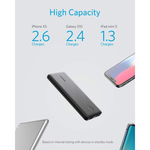 앤커 [아마존 핫딜]  [아마존핫딜]Anker PowerCore Slim 10000, Ultra Slim Portable Charger, Ultra-Compact 10000mAh External Battery, High-Speed PowerIQ and VoltageBoost Charging Technology Power Bank for iPhone, Sam