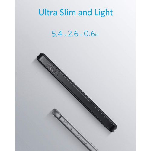 앤커 [아마존 핫딜] [아마존핫딜]Anker PowerCore II Slim 10000 Ultra Slim Power Bank, Upgraded PowerIQ 2.0 (up to 18W Output), Fast Charge for iPhone, Samsung Galaxy and More (Black)