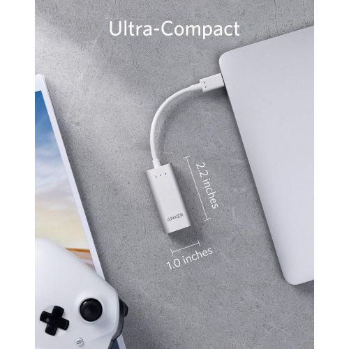 앤커 [아마존 핫딜] [아마존핫딜]Anker USB C to Ethernet Adapter, Portable 1-Gigabit Network Hub, 10/100/1000 Mbps, for MacBook Pro 2016/2017/2018, ChromeBook, XPS, Galaxy S9/S8, and More