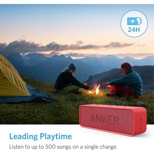 앤커 [아마존 핫딜] [아마존핫딜]Anker SoundCore 24-Hour Playtime Bluetooth Speaker with 10W Limited Output, Stereo Sound, Rich Bass, 66 ft Bluetooth Range, Built-in Mic. Portable Wireless Speaker for iPhone, Sams