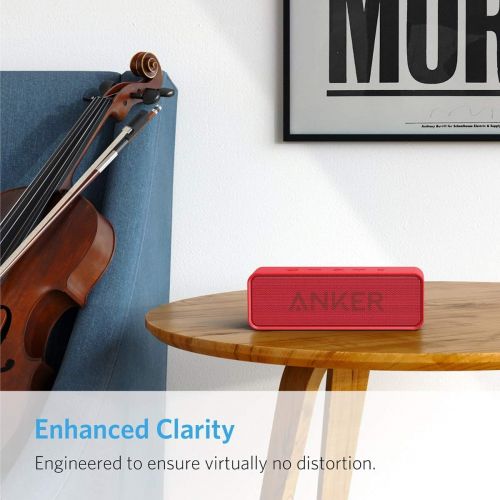 앤커 [아마존 핫딜] [아마존핫딜]Anker SoundCore 24-Hour Playtime Bluetooth Speaker with 10W Limited Output, Stereo Sound, Rich Bass, 66 ft Bluetooth Range, Built-in Mic. Portable Wireless Speaker for iPhone, Sams