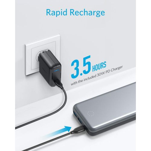 앤커 [아마존 핫딜] [아마존핫딜]Anker PowerCore+ 19000 PD Hybrid Portable Charger and USB-C Hub with Included USB-C Wall Charger, Power Delivery Power Bank Compatible with Nexus 5X / 6P, iPhone Xs/XR/X / 8, MacBo