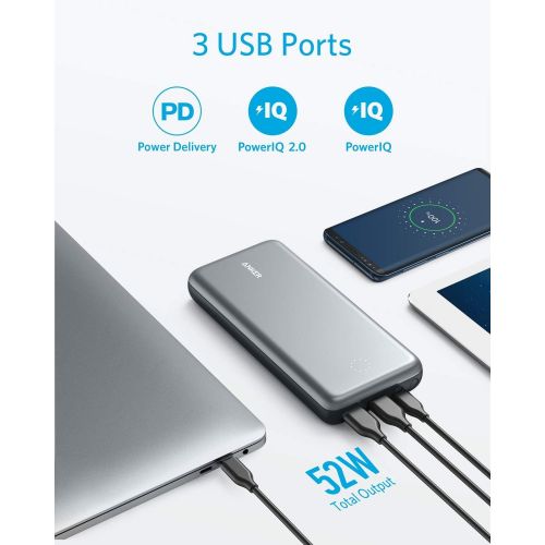 앤커 [아마존 핫딜] [아마존핫딜]Anker PowerCore+ 19000 PD Hybrid Portable Charger and USB-C Hub with Included USB-C Wall Charger, Power Delivery Power Bank Compatible with Nexus 5X / 6P, iPhone Xs/XR/X / 8, MacBo