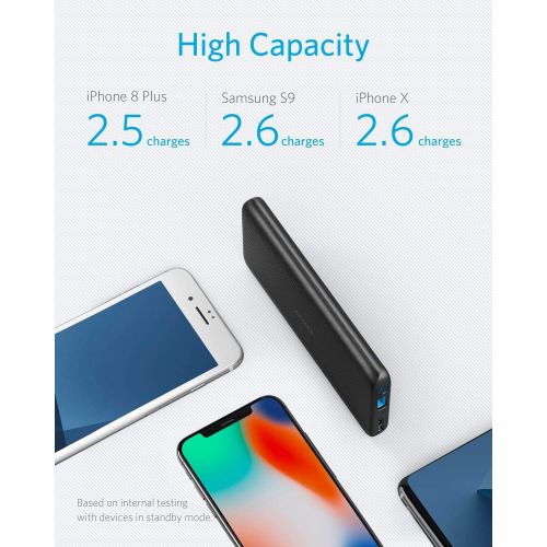 앤커 [아마존핫딜][아마존 핫딜] Anker PowerCore Lite 10000mAh, USB-C Input (Only), High Capacity Portable Charger, Slim and Light External Battery for iPhone, Samsung Galaxy, and More