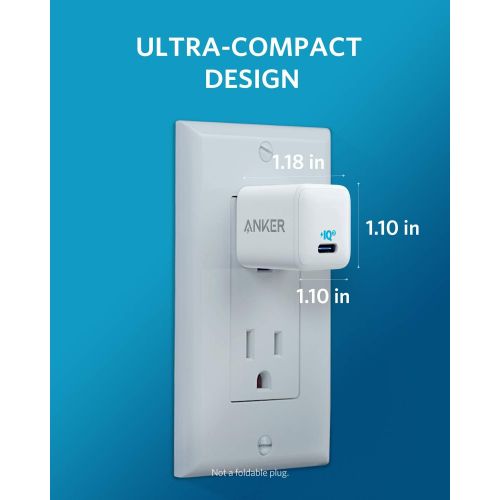 앤커 [아마존핫딜][아마존 핫딜] USB C Charger, Anker 18W PIQ 3.0 Fast Charger Adapter, PowerPort III Nano USB C Wall Charger for iPhone 11/11 Pro / 11 Pro Max/XR/XS/X, Galaxy S10 / S9, Pixel 3/2, iPad Pro and Mor