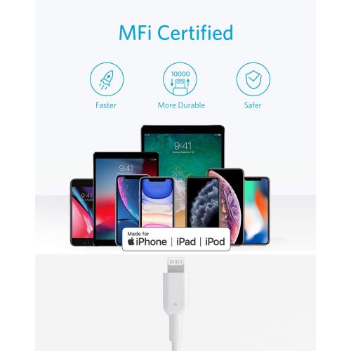 앤커 [아마존핫딜][아마존 핫딜] iPhone 11 Charger, Anker USB C to Lightning Cable [6ft, 2-Pack] Powerline II for iPhone 11/11 Pro / 11 Pro Max/X/XS/XR/XS Max / 8/8 Plus, Supports Power Delivery