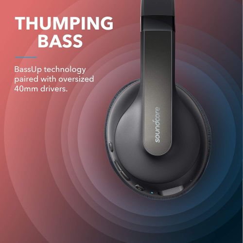 앤커 [아마존핫딜][아마존 핫딜] Anker Soundcore Life Q10 Wireless Bluetooth Headphones, Over Ear and Foldable, Hi-Res Certified Sound, 60-Hour Playtime and Fast USB-C Charging, Deep Bass, Aux Input