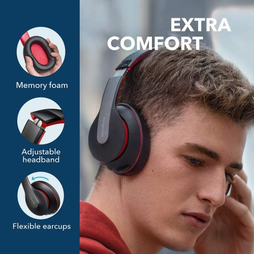앤커 [아마존핫딜][아마존 핫딜] Anker Soundcore Life Q10 Wireless Bluetooth Headphones, Over Ear and Foldable, Hi-Res Certified Sound, 60-Hour Playtime and Fast USB-C Charging, Deep Bass, Aux Input