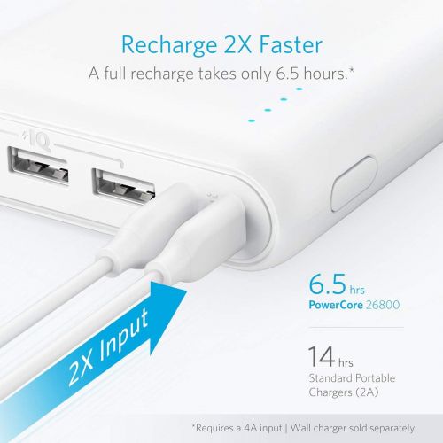 앤커 [아마존핫딜][아마존 핫딜] Anker PowerCore 26800 Portable Charger, 26800mAh External Battery with Dual Input Port and Double-Speed Recharging, 3 USB Ports for iPhone, iPad, Samsung Galaxy, Android and Other