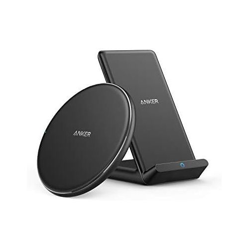 앤커 [아마존핫딜][아마존 핫딜] Anker Wireless Chargers Bundle, PowerWave Pad & Stand Upgraded, Qi-Certified, 7.5W for iPhone 11, 11 Pro, 11 Pro Max, Xs Max, XR, XS, X, 8, 8Plus, 10W for Galaxy S10 S9, Note 10 No