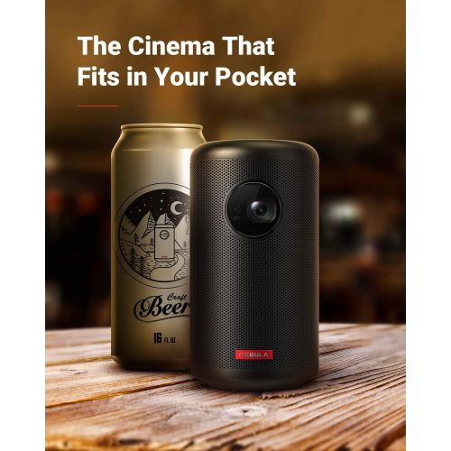 앤커 [아마존핫딜][아마존 핫딜] Nebula Capsule II Smart Mini Projector, by Anker, Palm-Sized 200 ANSI Lumen 720p HD Portable Projector Pocket Cinema with Wi-Fi, DLP, 8W Speaker, 100 Inch Picture, 3, 600+ Apps, Mo