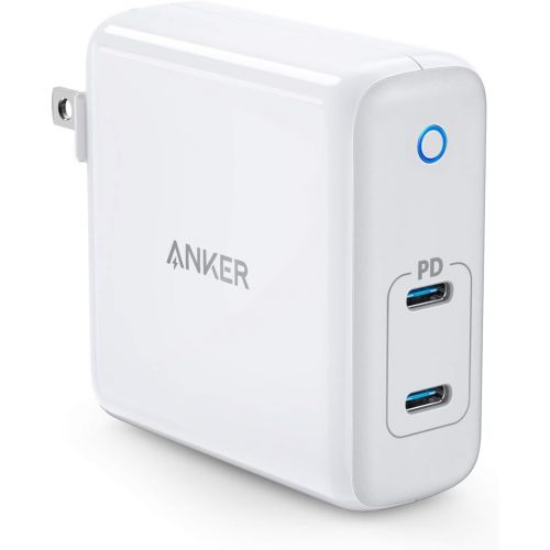 앤커 [아마존핫딜][아마존 핫딜] Anker 60W 2-Port USB C Charger, PowerPort Atom PD 2 [GAN Tech] Compact Foldable Wall Charger, Power Delivery for MacBook Pro/Air, iPad Pro, iPhone 11 / Pro/Max/XR/XS/X, Pixel, Gala