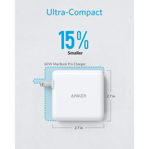 앤커 [아마존핫딜][아마존 핫딜] Anker 60W 2-Port USB C Charger, PowerPort Atom PD 2 [GAN Tech] Compact Foldable Wall Charger, Power Delivery for MacBook Pro/Air, iPad Pro, iPhone 11 / Pro/Max/XR/XS/X, Pixel, Gala