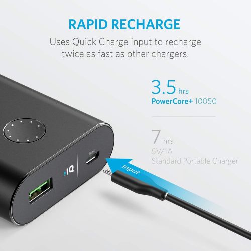 앤커 [아마존핫딜][아마존 핫딜] Anker PowerCore+ 10050 Premium Aluminum Portable Charger with Qualcomm Quick Charge 3.0, 10050mAh Power Bank with PowerIQ Technology for iPhone, iPad, Samsung Galaxy, Android Phone