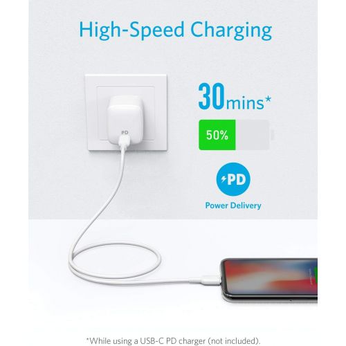 앤커 [아마존 핫딜] iPhone 11 Charger, Anker USB C to Lightning Cable [3ft, 2-Pack] Powerline II for iPhone 11/11 Pro / 11 Pro Max/X/XS/XR/XS Max / 8/8 Plus, Supports Power Delivery