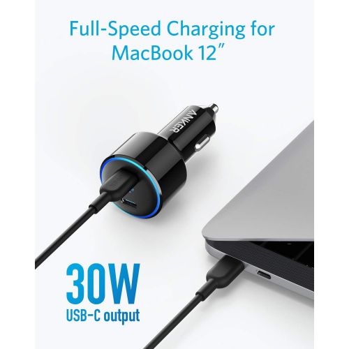 앤커 [아마존 핫딜] USB C Car Charger, Anker 48W 2-Port PIQ 3.0 Fast Charger Adapter, PowerDrive+ III Duo with Power Delivery for iPhone 11/11 Pro/11 Pro Max/XR/XS/X, Galaxy S10/S9, Note 9, Pixel 3/2,