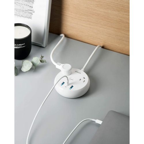 앤커 [아마존베스트]USB-C Power Strip with Power Delivery, Anker PowerStrip Pad, 2 Outlets and 3 USB (2 USB-A, 1 USB-C) with Switch Control and 5-Foot Power Cord, Compact Size for Travel, Cruise Ship,