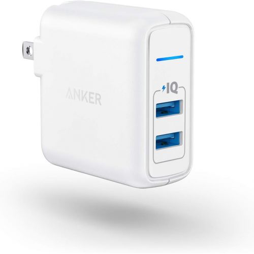 앤커 [아마존베스트]Anker Elite USB Charger, Dual Port 24W Wall Charger, PowerPort 2 with PowerIQ and Foldable Plug, for iPhone Xs/XS Max/XR/X/8/7/6/Plus, iPad Pro/Air 2/Mini 3/Mini 4, Samsung S4/S5,