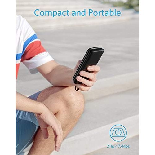 앤커 [아마존베스트]Anker PowerCore Lite 10000mAh, USB-C Input (Only), High Capacity Portable Charger, Slim and Light External Battery for iPhone, Samsung Galaxy, and More