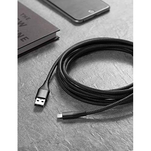 앤커 [아마존베스트]Anker Powerline+ II Lightning Cable (10ft), MFi Certified for Flawless Compatibility with iPhone Xs/XS Max/XR/X / 8/8 Plus / 7/7 Plus / 6/6 Plus / 5 / 5S and More(Black)