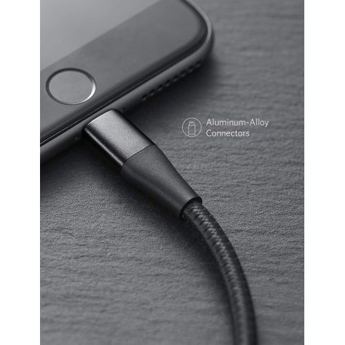 앤커 [아마존베스트]Anker Powerline+ II Lightning Cable (10ft), MFi Certified for Flawless Compatibility with iPhone Xs/XS Max/XR/X / 8/8 Plus / 7/7 Plus / 6/6 Plus / 5 / 5S and More(Black)