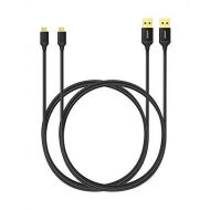 Anker Micro USB Kabel Nylon 0.9M [2-Pack] High Speed Sync und Ladekabel mit Vergoldeten Steckern fuer Samsung, HTC, Huawei, Sony, Nokia, Nexus, Kindle und Weitere Android Smartphone