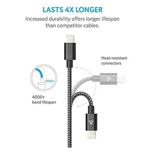 앤커 [아마존 핫딜]  [아마존핫딜]Anker iPhone Ladekabel 1.8m Lightning Kabel - Lebenslange Garantie [Apple MFi Zertifiziert] fuer iPhone 7 / 7s Plus / 6 / 6s Plus / 6s Plus,iPad Air 2, Mini 3 und weitere (Grau)