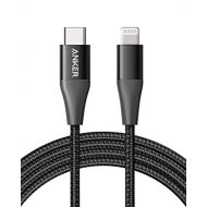 Anker Powerline+ II USB-C auf Lightning Kabel, 180cm lang, Nylon-umflochtenes Ladekabel fuer iPhone X/XS/XR/XS Max / 8/8 Plus, unterstuetzt Power Delivery (fuer Typ-C Ladegerate) (Sch