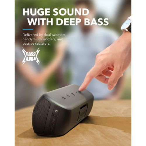 앤커 Anker Soundcore Motion+ Bluetooth Speaker with Hi-Res 30W Audio, Extended Bass and Treble, Wireless HiFi Portable Speaker with App, Customizable EQ, 12-Hour Playtime, IPX7 Waterpro