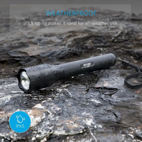 앤커 Anker Bolder LC90 2-Cell Rechargeable Flashlight, IPX5 Water-Resistant, Zoomable, LED Torch (for Camping and Hiking) with Super Bright 900 Lumens CREE LED, 5 Light Modes