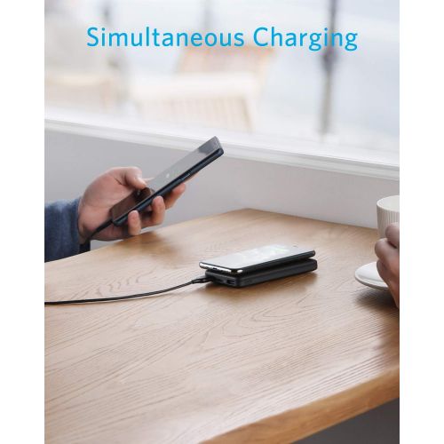 앤커 Anker Wireless Portable Charger, PowerCore 10,000mAh Power Bank with USB-C (Input Only), External Battery Pack Compatible with iPhone 11, Samsung, iPad 2020 Pro, AirPods, and More.