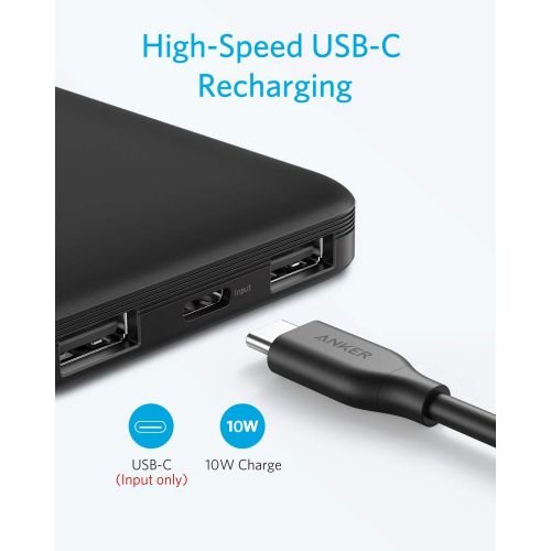 앤커 Anker Wireless Portable Charger, PowerCore 10,000mAh Power Bank with USB-C (Input Only), External Battery Pack Compatible with iPhone 11, Samsung, iPad 2020 Pro, AirPods, and More.