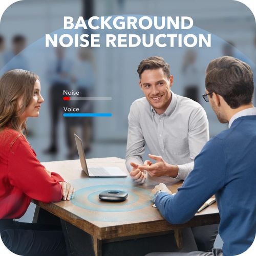 앤커 Anker PowerConf Bluetooth Speakerphone with 6 Microphones, Enhanced Voice Pickup, 24H Call Time, Bluetooth 5, USB C, Bluetooth Conference Speaker Compatible with Leading Platforms,