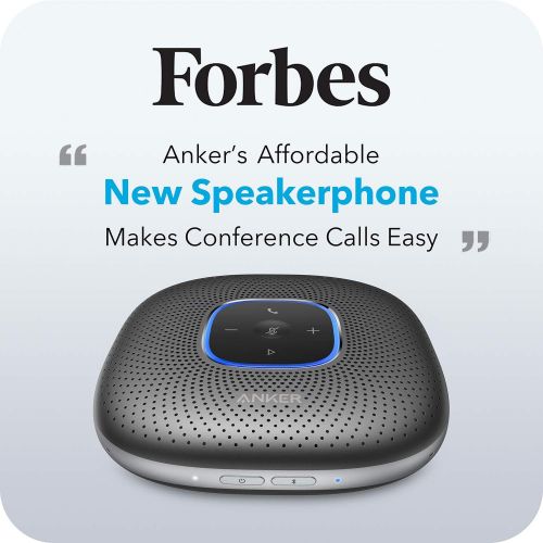 앤커 Anker PowerConf Bluetooth Speakerphone with 6 Microphones, Enhanced Voice Pickup, 24H Call Time, Bluetooth 5, USB C, Bluetooth Conference Speaker Compatible with Leading Platforms,