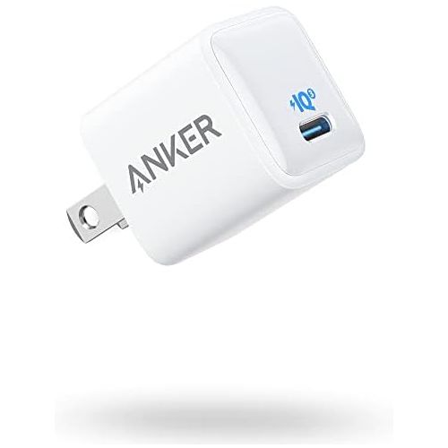 앤커 USB C Charger, Anker 18W PIQ 3.0 Compact Fast Charger Adapter, PowerPort III Nano USB C Wall Charger for iPhone 11/11 Pro / 11 Pro Max/XR/XS/X, Galaxy S10 / S9, Pixel 3/2, iPad Pro