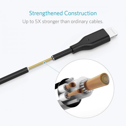 앤커 [2 Pack] Anker Powerline Lightning Cable (4 inch) Apple MFi Certified - Lightning Cables for iPhone Xs/XS Max/XR/X / 8/8 Plus / 7/7 Plus, iPad Mini / 4/3 / 2, iPad Pro Air 2