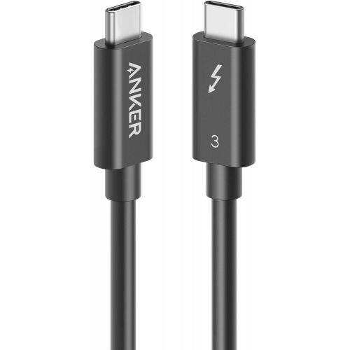 앤커 Anker [Intel Certified] Thunderbolt 3.0 Cable 1.6 ft (USB-C to USB-C) Supports 100W Charging / 40Gbps Data Transfer (Compatible with USB 3.1 Gen 1 and 2), Perfect for Type-C Macboo