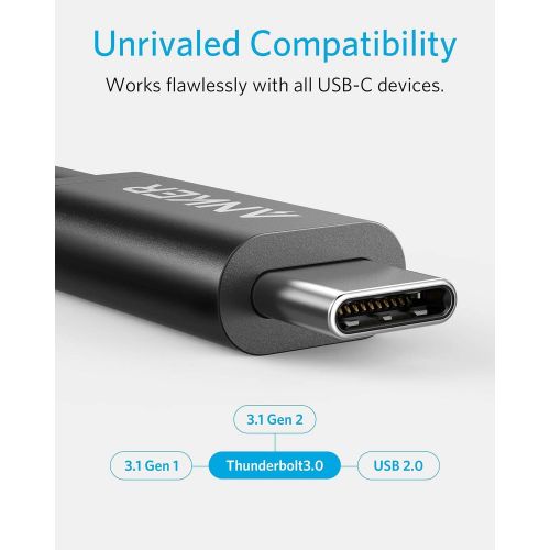 앤커 Anker [Intel Certified] Thunderbolt 3.0 Cable 1.6 ft (USB-C to USB-C) Supports 100W Charging / 40Gbps Data Transfer (Compatible with USB 3.1 Gen 1 and 2), Perfect for Type-C Macboo