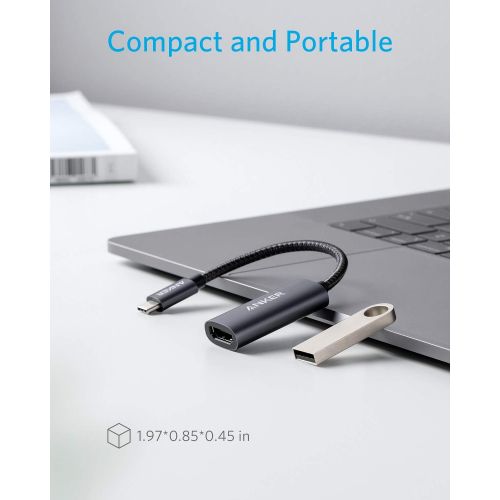 앤커 Anker USB C to HDMI Adapter, Aluminum Portable USB C Adapter, Supports 4K 60Hz, for MacBook Pro, MacBook Air, iPad Pro, Pixelbook, XPS, Galaxy, and More [Compatible with Thunderbol