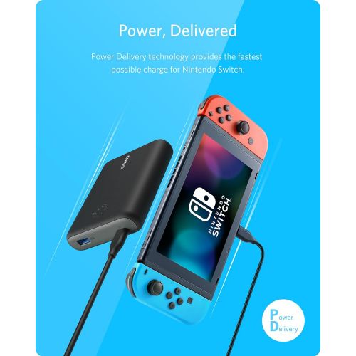 앤커 [Power Delivery] Anker PowerCore 13400 Nintendo Switch Edition, The Official 13400mAh Portable Charger for Nintendo Switch, for use with iPhone X/8, USB-C MacBooks, and More