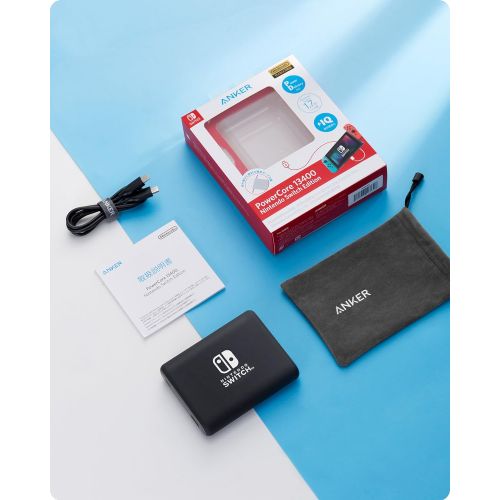 앤커 [Power Delivery] Anker PowerCore 13400 Nintendo Switch Edition, The Official 13400mAh Portable Charger for Nintendo Switch, for use with iPhone X/8, USB-C MacBooks, and More