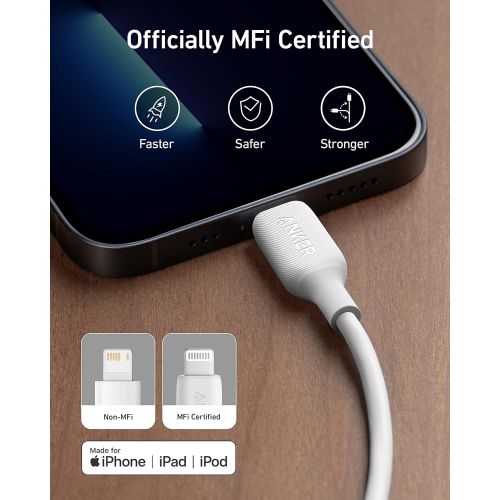 앤커 USB C to Lightning Cable (1 ft), Anker Powerline III MFi Certified Fast Charging Lightning Cable for iPhone 11/11 Pro / 11 Pro Max/X/XS/XR Max / 8 Plus/AirPods Pro, Supports Power